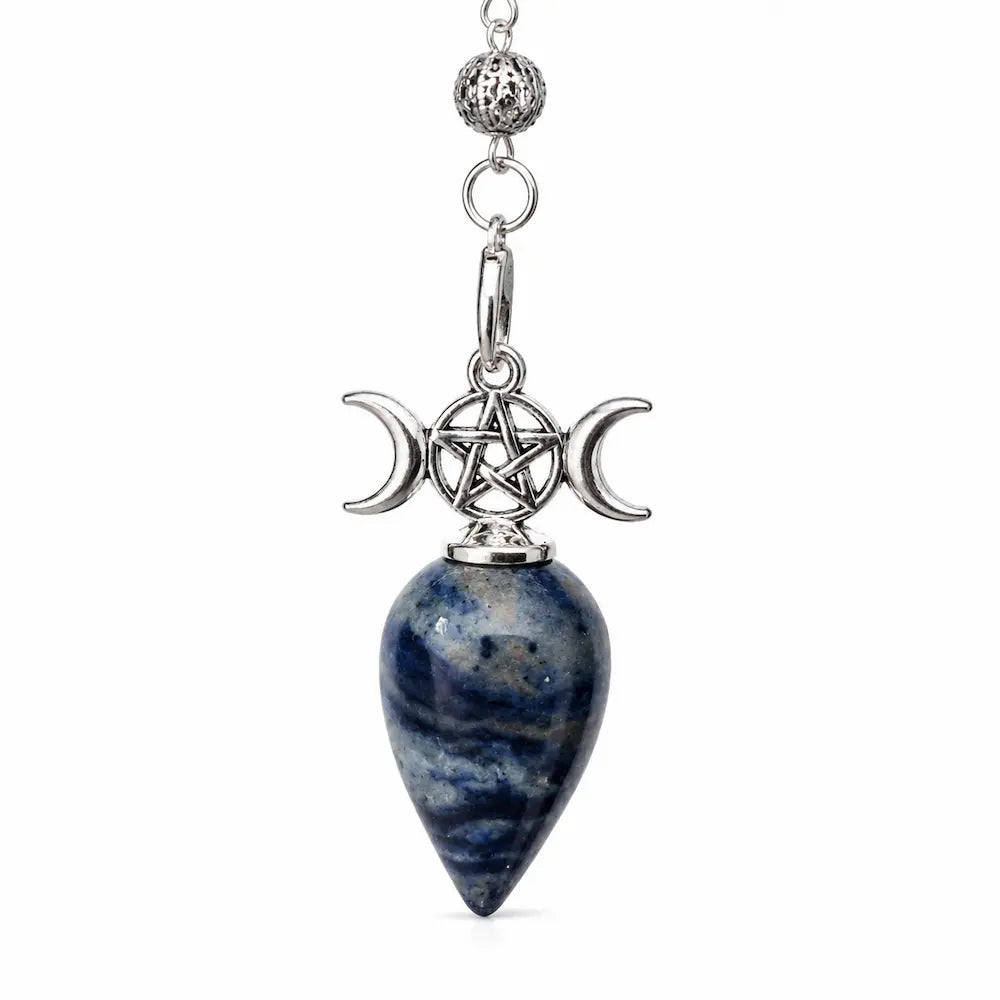 Pendule pentacle tripe lune sodalite