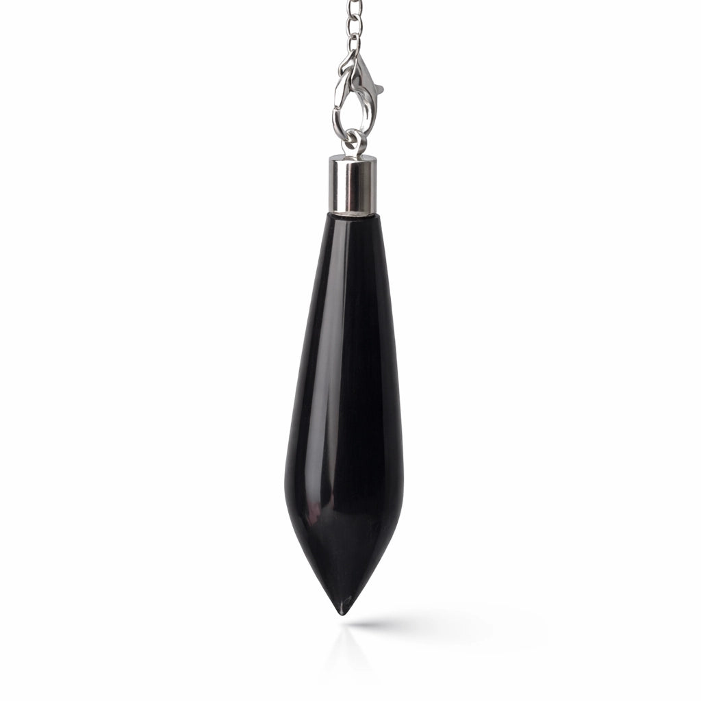 Pendule Arcanis en obsidienne œil céleste avec reflets subtils pour divination fluide