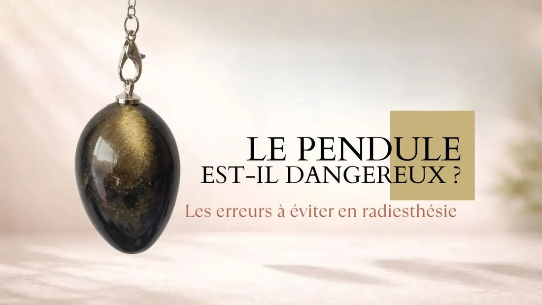 pendule divinatoire noir utilisé en radiesthésie