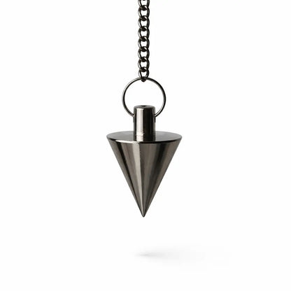 Mini pendule conique en métal argenté ultra-léger 6g pour radiesthésie- Facile à emporter