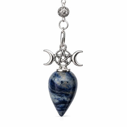 Pendule pentacle tripe lune sodalite