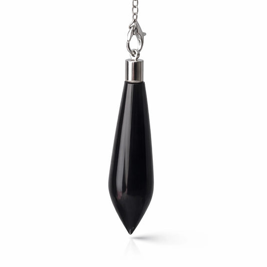 Pendule Arcanis en obsidienne œil céleste avec reflets subtils pour divination fluide