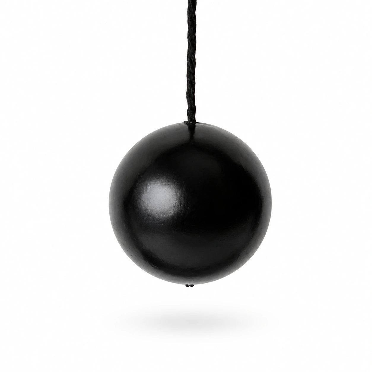 Pendule boule en bois noir pour radiesthésie
