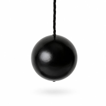 Pendule boule en bois noir pour radiesthésie