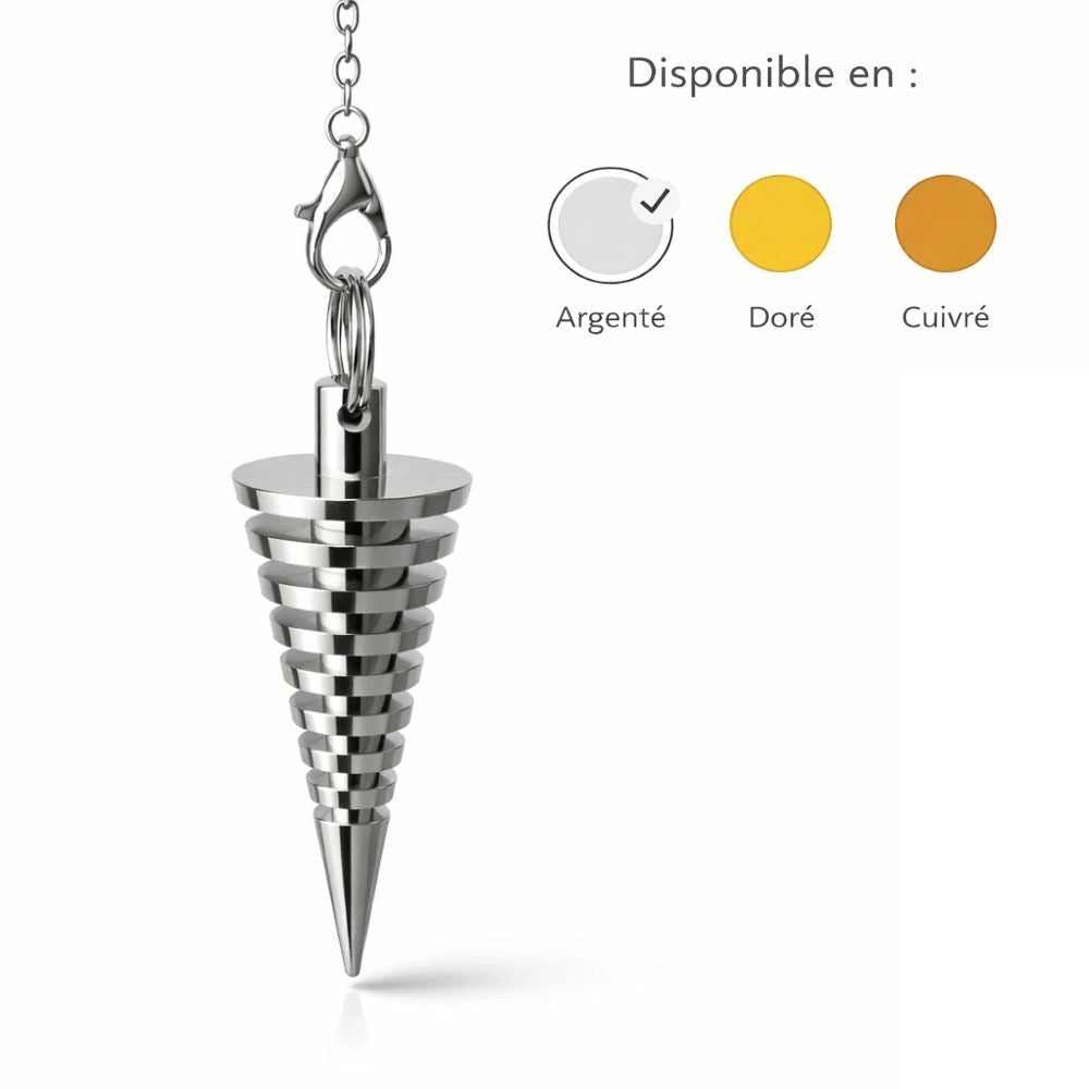 pendule cone gradin variantes en métal