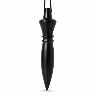 Pendule égyptien en bois de buis noir pour radiesthésie