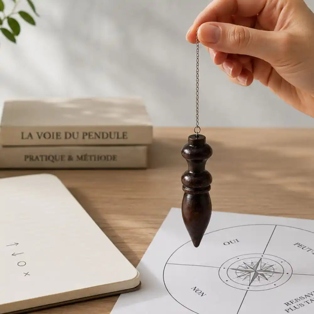 Pendule égyptien en bois de rose en pratique