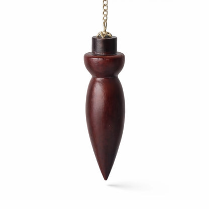 Pendule goutte en bois de rose naturel 10g avec chaîne pour divination intuitive