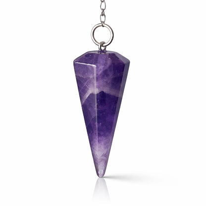 pendule hexagonal en pierre naturelle améthyste violette 