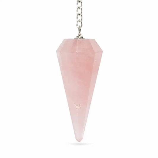 Pendule hexagonal en quartz rose
