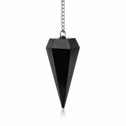 pendule hexagonal en shungite pierre naturelle