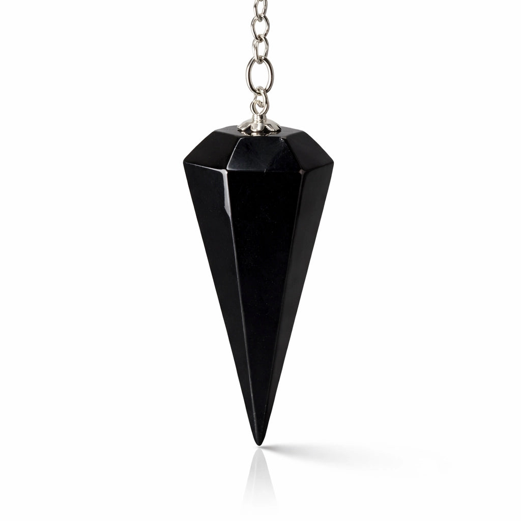 pendule hexagonal en pierre naturelle de tourmaline  noire