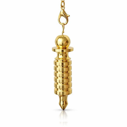 Pendule Isis en métal doré symbolique déesse égyptienne pour divination intuitive