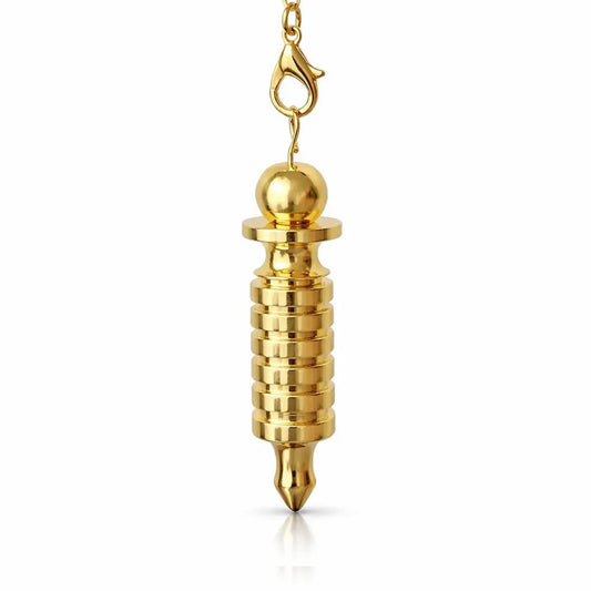 Pendule Isis en métal doré symbolique déesse égyptienne pour divination intuitive