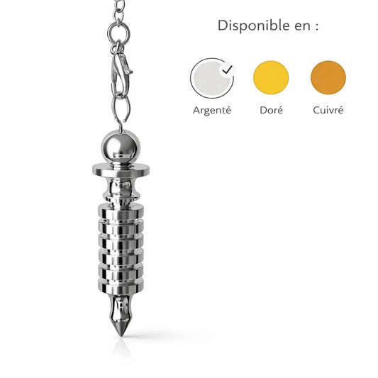 Pendule Isis en métal argenté/doré/cuivré  symbolique déesse égyptienne pour divination intuitive