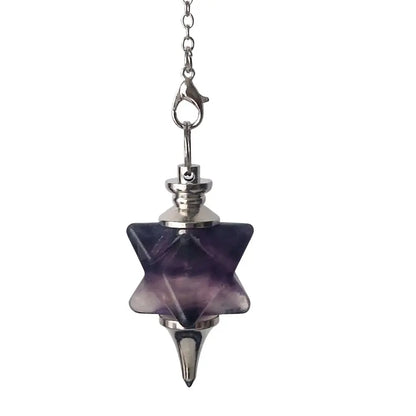 Pendentif merkaba en fluorite