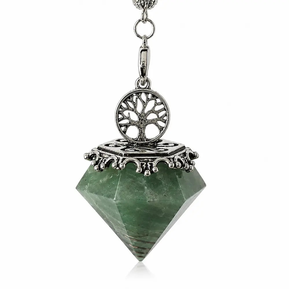 Pendule orgonite arbre de vie aventurine verte