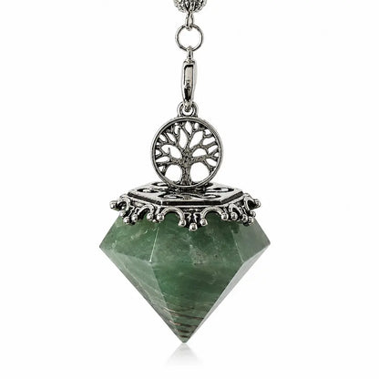 Pendule orgonite arbre de vie aventurine verte