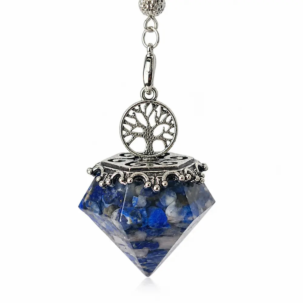 Pendule orgonite arbre de vie lapis lazuli