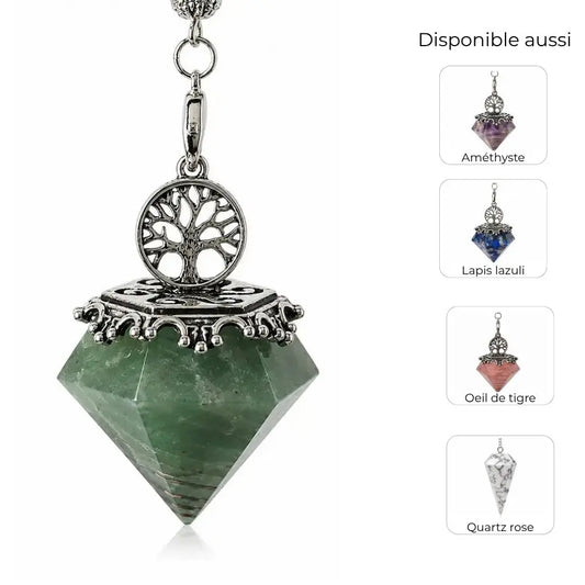 Pendules orgonite avec différentes pierres naturelles