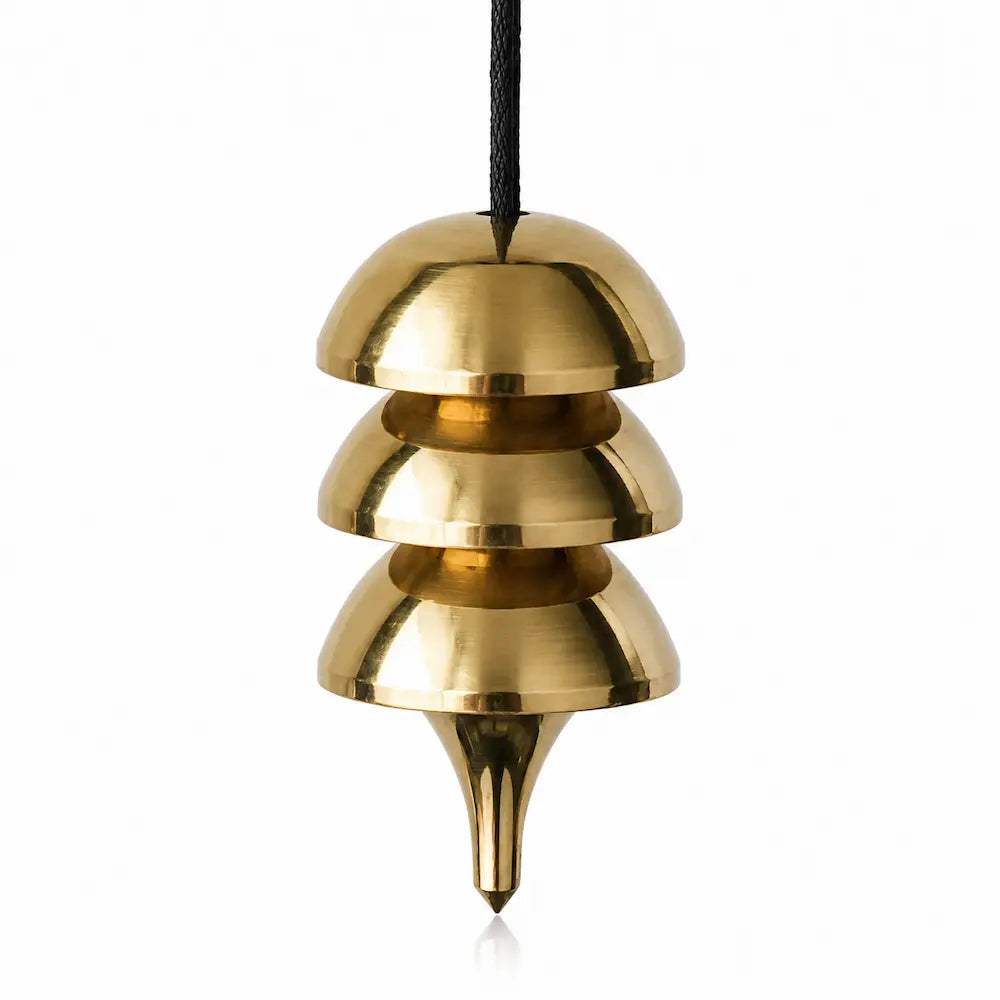 Pendule Osiris métal doré laiton pour la radiesthésie