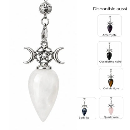 Pendule pentacle triple lune