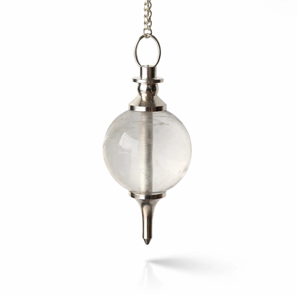 Pendule sephoroton en cristal de roche pour la radiesthésie