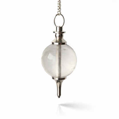 Pendule sephoroton en cristal de roche pour la radiesthésie
