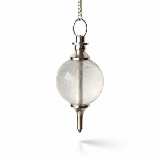 Pendule sephoroton en cristal de roche pour la radiesthésie