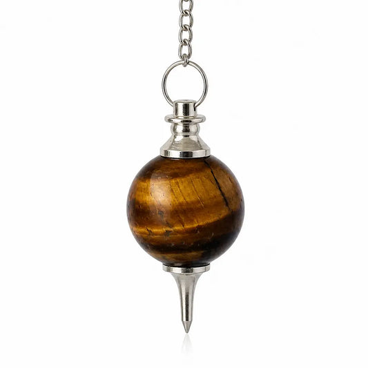 Pendule sephoroton en oeil de tigre pour radiesthésie