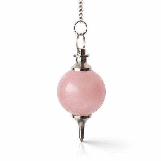 Pendule sephoroton en quartz rose pour radiesthésie