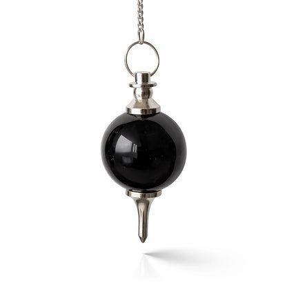 Pendule sephoroton en tourmaline noire pour radiesthésie
