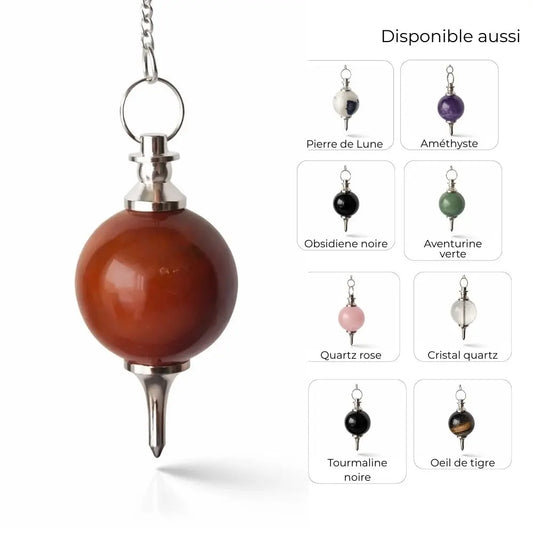 Pendule sephoroton , modèles disponibles : quartz, obsdienne, pierre de lune ...