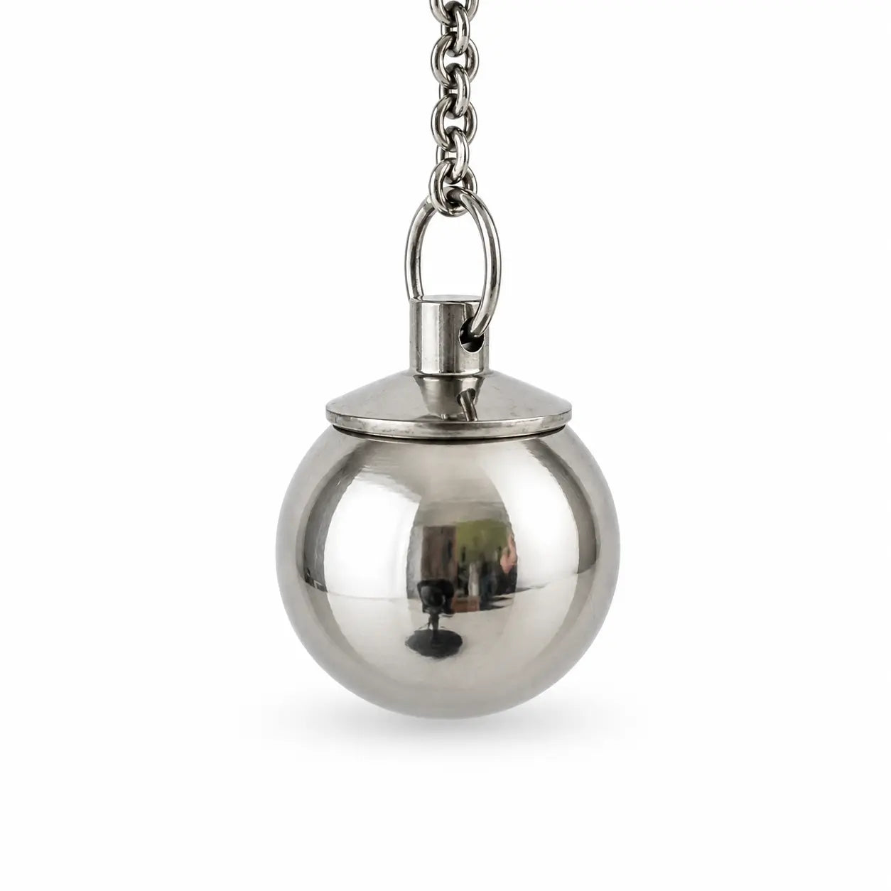 Pendule témoin sphère  couleur chromé