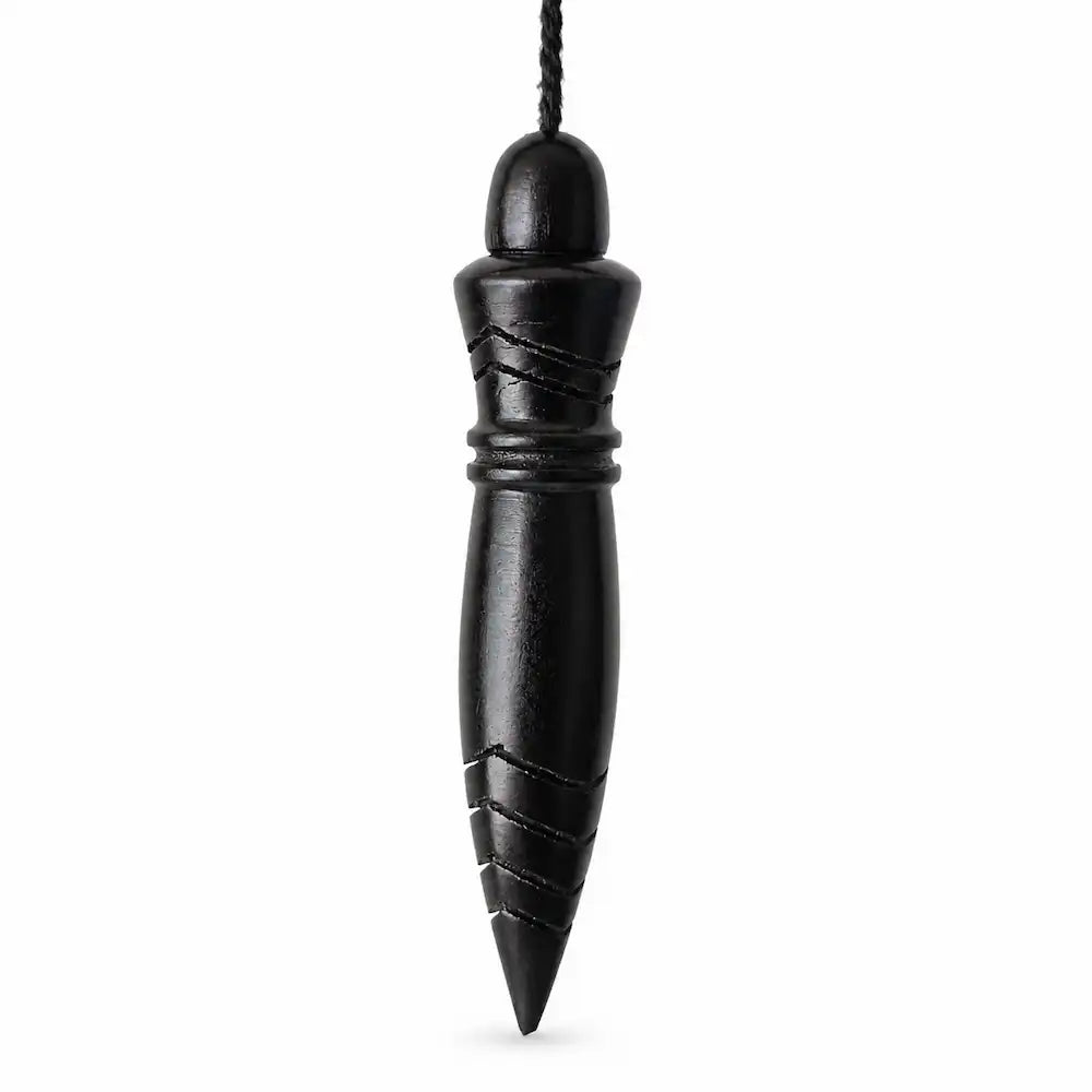 Pendule Thot en bois teinté noir