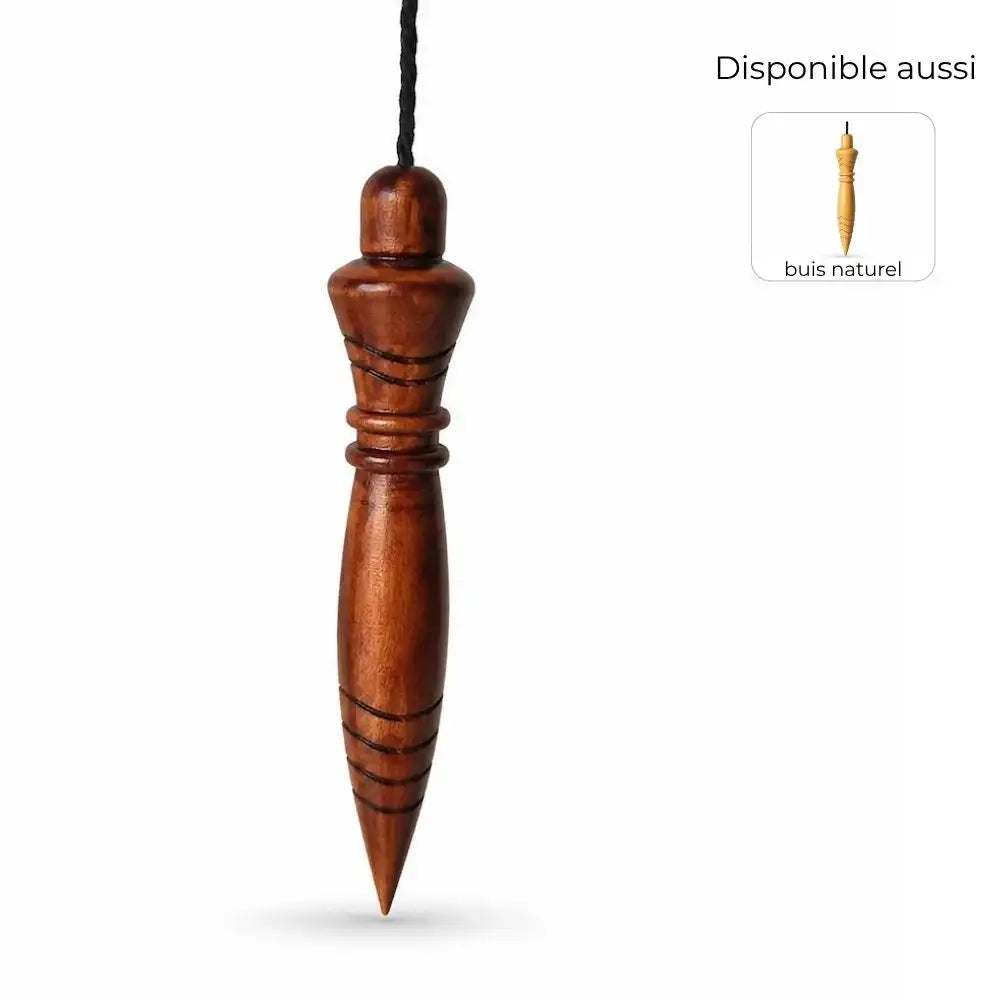 Pendule Thot en bois de buis naturel pour radiesthésie