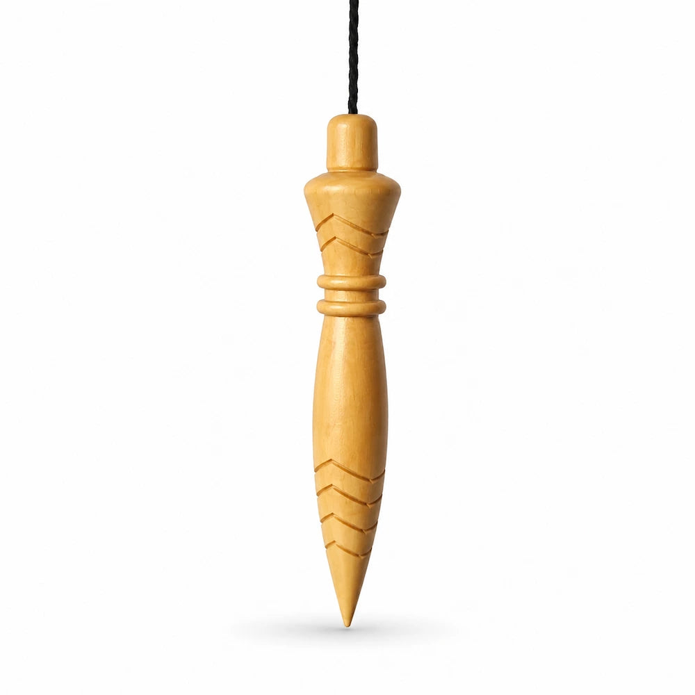 Pendule Thot égyptien en bois de buis naturel pour radiesthésie