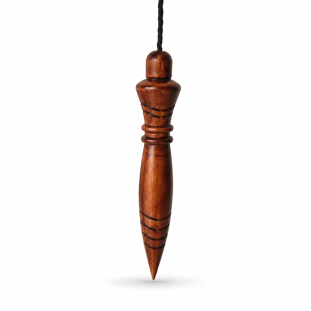 Pendule Thot égyptien couleur chêne verni foncé pour radiesthésie