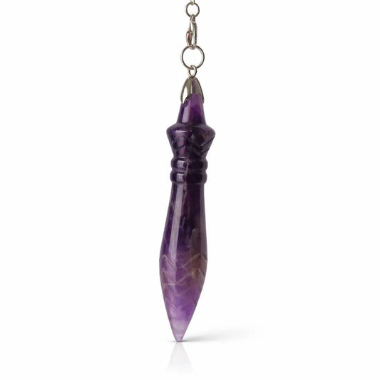 Pendule de Thot XL en améthyste qualité A – 7,5 cm, bélière intégrée, radiesthésie