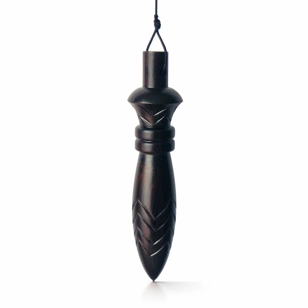 pendule de thot taille xl forme originale en bois d'ébène noir