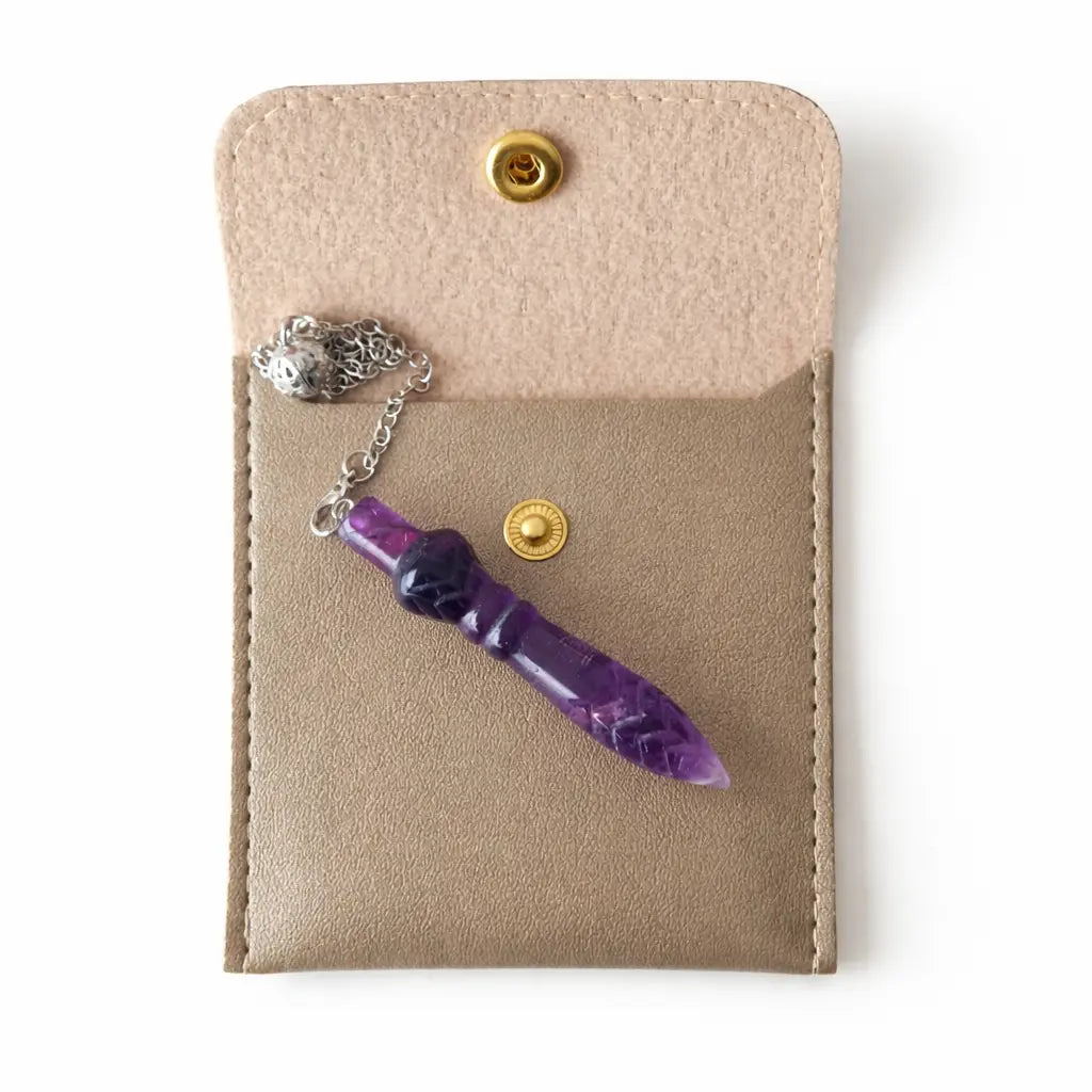 Pochette pour pendule carrée en cuir PU 8x8 cm avec pendule