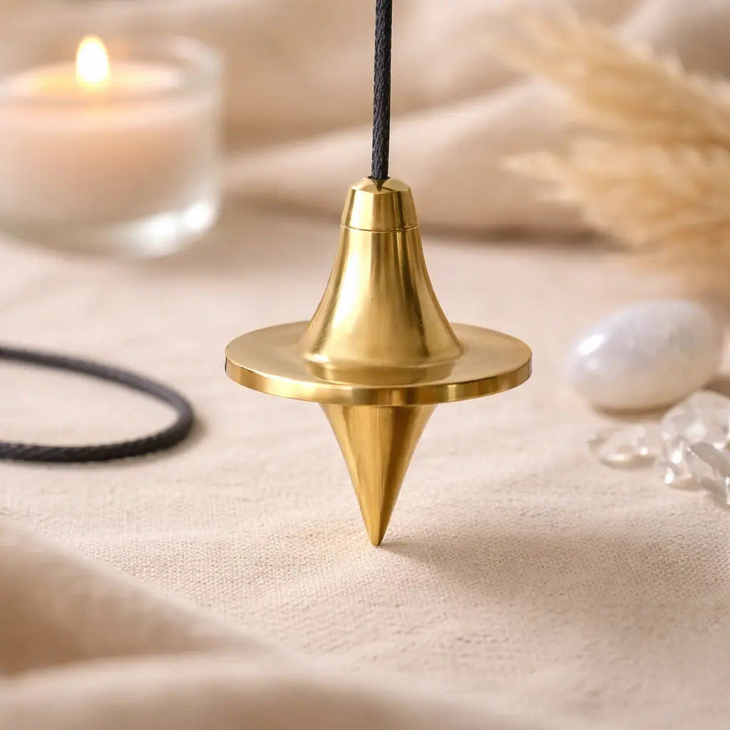 Pendule UFO  en métal doré, prêt utilisation
